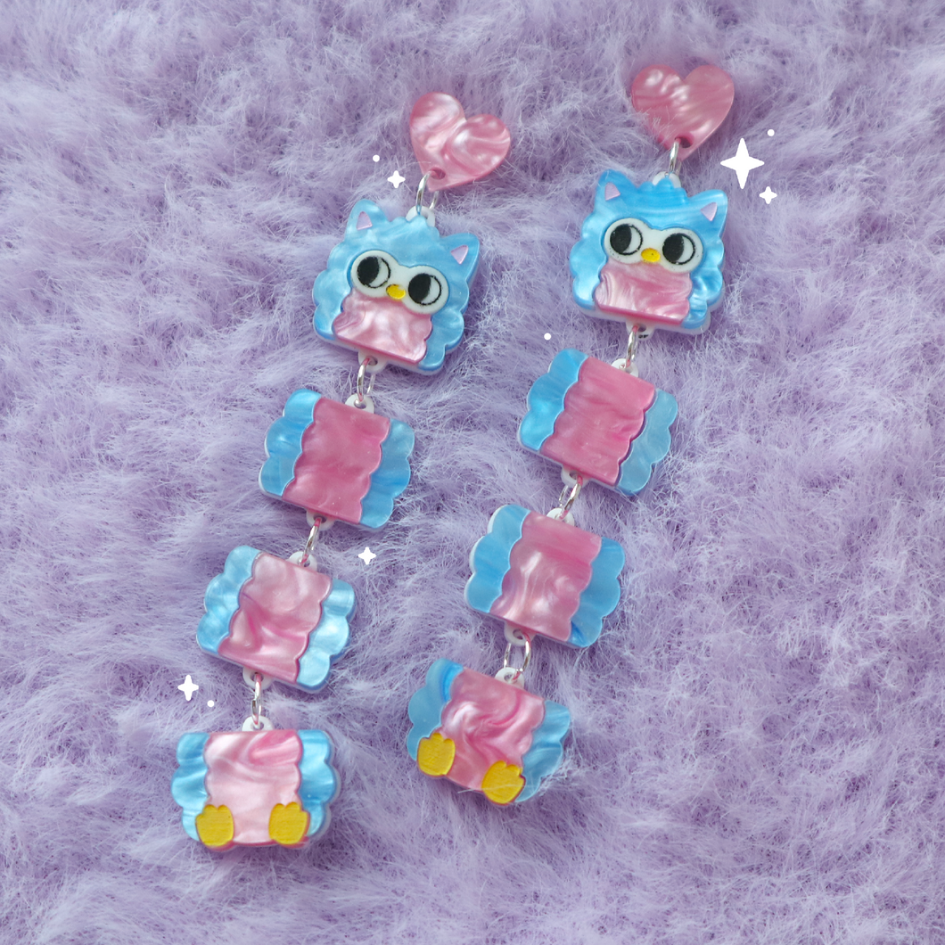 Long Furby Earrings